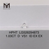 1.03CT D VS1 ID EX EX round igi lab grown diamonds HPHT