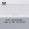 1.06ct E cvd diamond wholesale vs EX round lab grown diamonds manufacturer