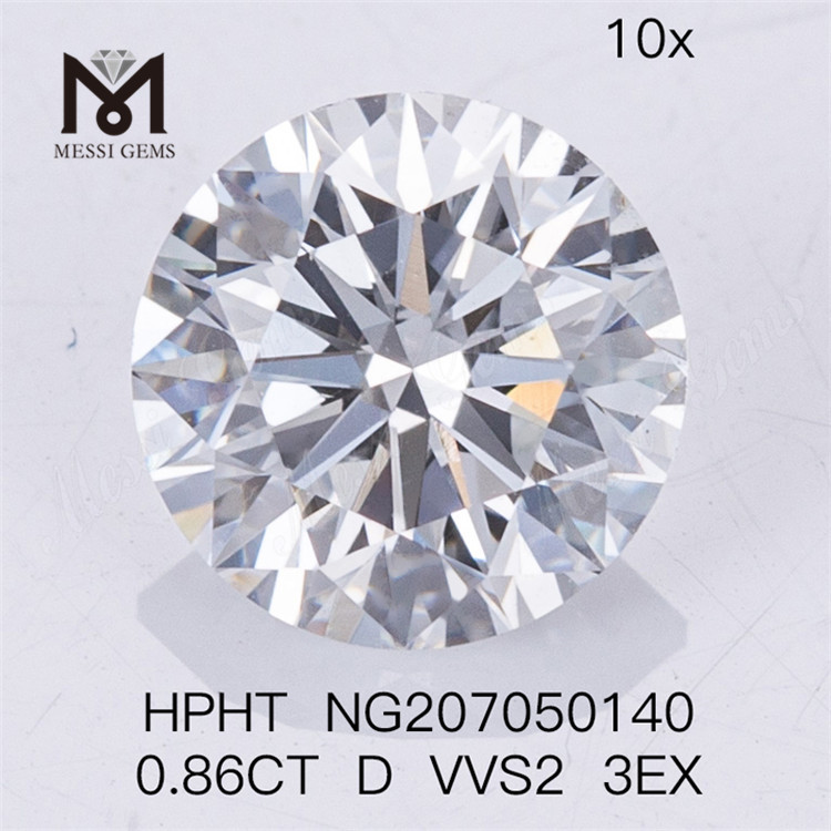 0.86CT Loose HPHT Diamond D VVS2 3EX Lab Diamonds 