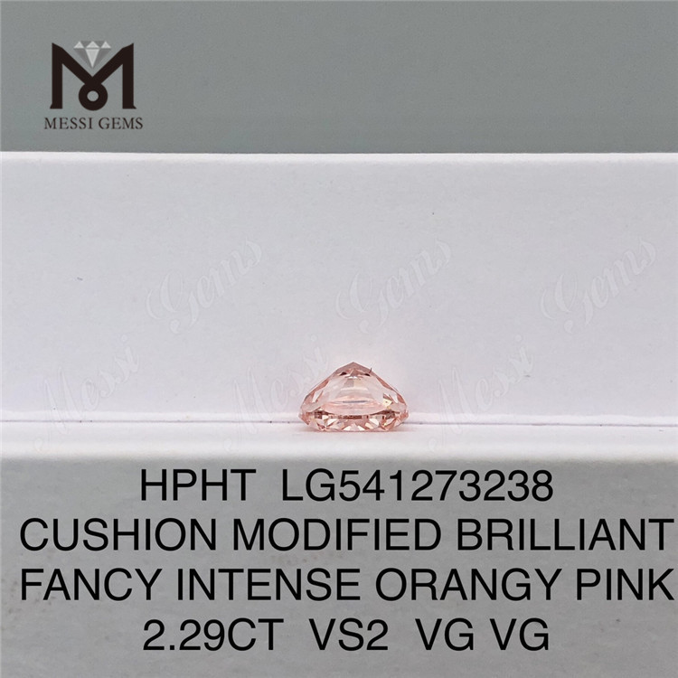 2.29CT CUSHION Cut PINK VS2 VG VG lab diamond HPHT LG541273238