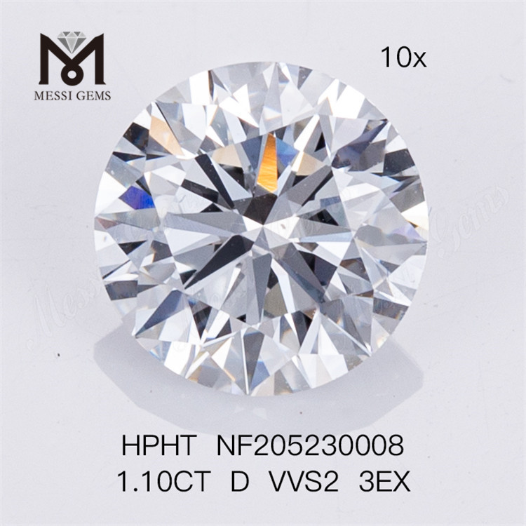 Wholesale 1.10ct D VVS2 Round Brilliant Cut HPHT 3EX Synthetic Lab Grown Diamond