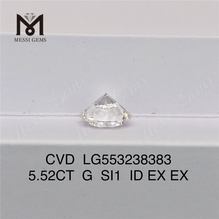 5.52CT G SI1 ID EX EX lab grown diamond cvd 5ct best man made diamonds