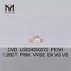 1.20ct PEAR cvd lab diamonds Pink Colour Loose Lab Diamonds factory price