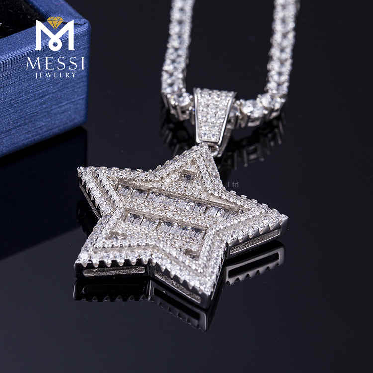 moissanite hip hop star rapper necklace mens hip hop jewelry wholesale price