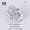 1,18 ct rettangolare f vvs2 ex cvd lab diamanti certificato IgI