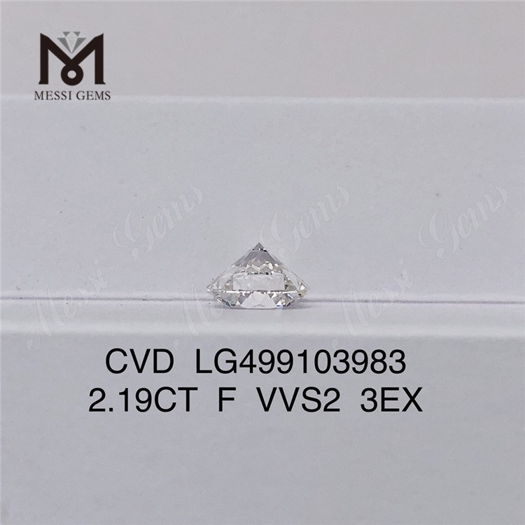 2.19CT F VVS2 3EX Lab Grown Diamond CVD