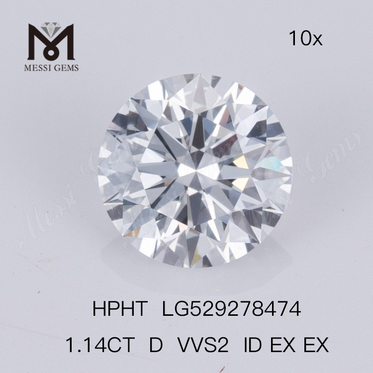 1.14ct D VVS2 ID EX EX Round loose lab diamond white loose lab diamond