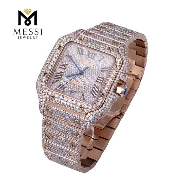 vvs white moissanite watch boyfriend
