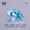 1.18ct IGI Pear cut lab diamond Blue