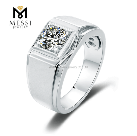 Wholesale 925 Sterling Silver Ring Moissanite Man Rings Couple Ring Jewelry for Men