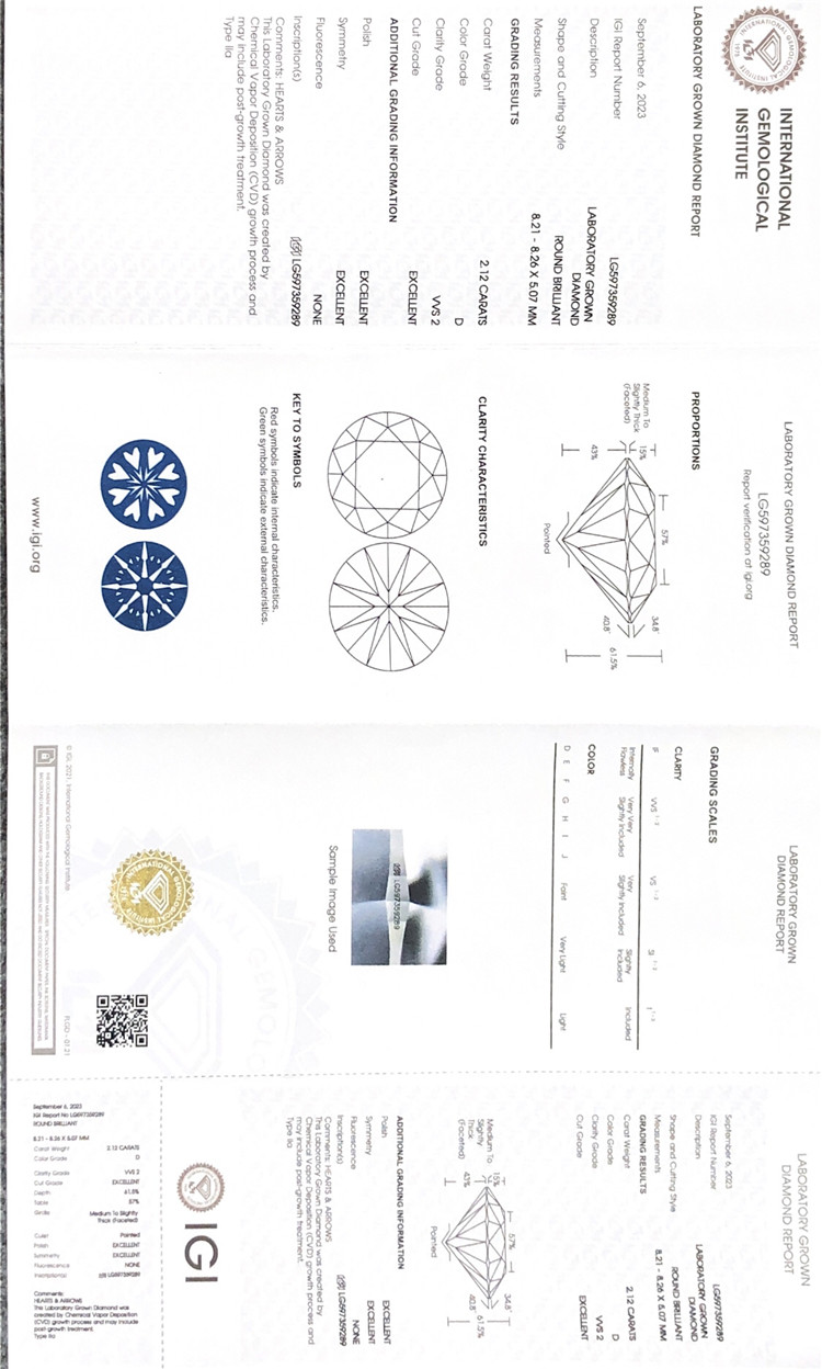 2carat cvd diamond certificate