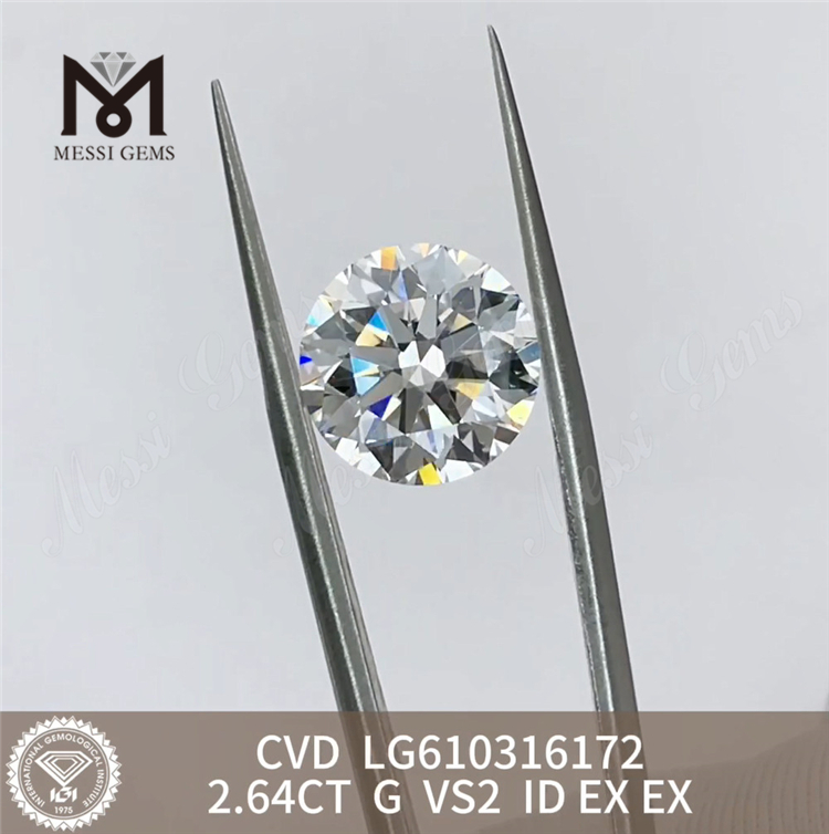 2.64CT best priced lab diamonds G VS2 CVD Affordable Luxury with IGI LG610316172丨Messigems