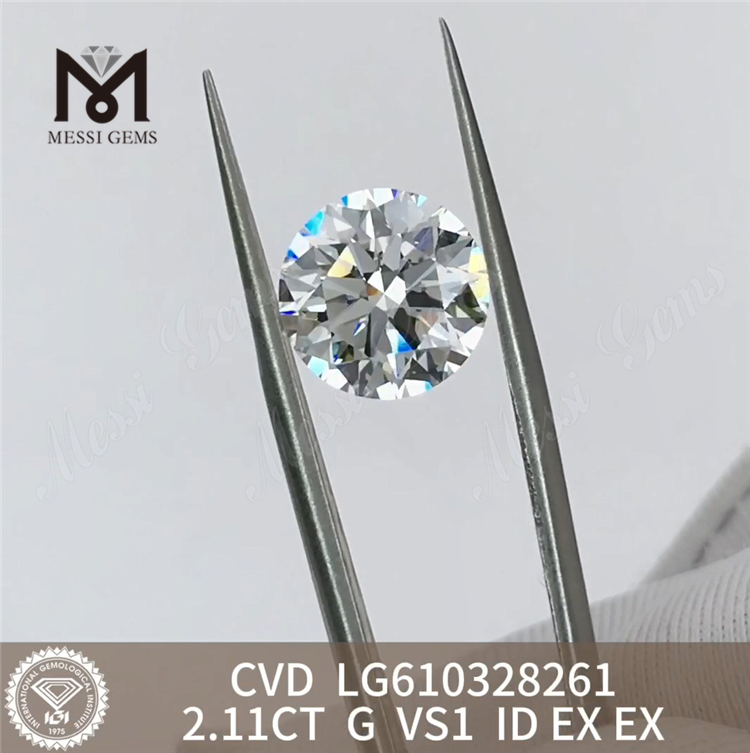 2.11CT G VS1 ID CVD best quality lab diamonds丨Messigems LG610328261