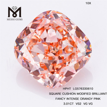 3.01CT VS2 VG VG CUSHION FANCY INTENSE ORANGY Hpht Pink Diamond LG576330610