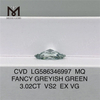 3ct diamonds green VS2 EX VG CVD MQ FANCY GREYISH GREEN VS2 EX VG CVD LG586346997 