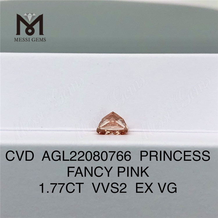 1.77ct Wholesale Lab Diamonds Pink VVS2 EX VG CVD PRINCESS FANCY PINK AGL22080766