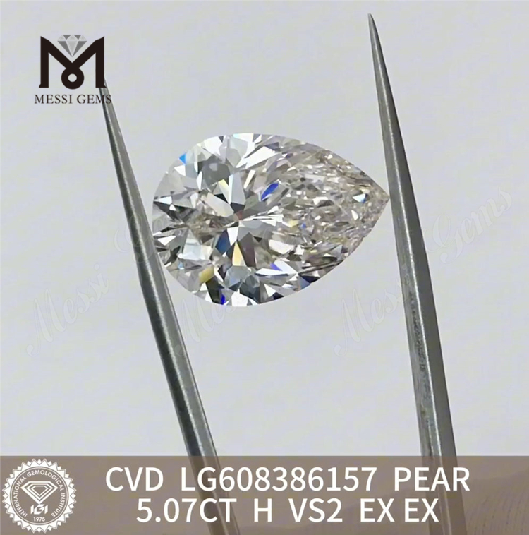5.07CT PEAR H VS2 igi lab created diamonds IGI Certified Brilliance丨Messigems LG608386157 