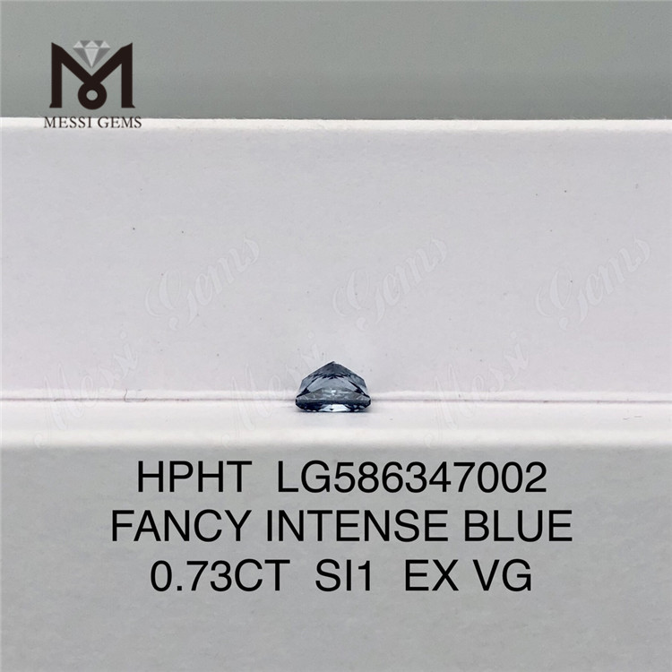 0.73CT SI1 EX VG SQ HPHT Fancy Intense Blue HPHT Diamond LG586347002