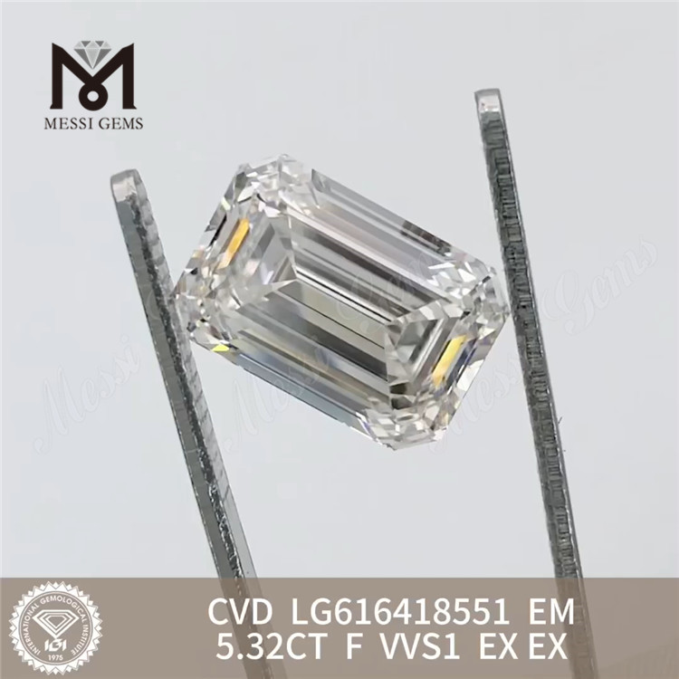 5.32CT F VVS1 EM CVD simulated diamonds LG616418551丨Messigems