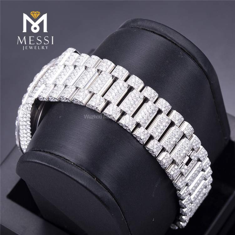 vvs gold moissanite diamond watch