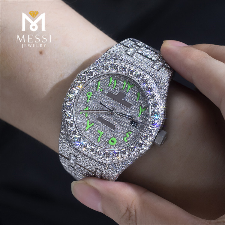 iced out moissanite iced out watch