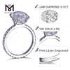3.11ct Oval Engagement Rings 18k white gold 2g lab grown diamond ring