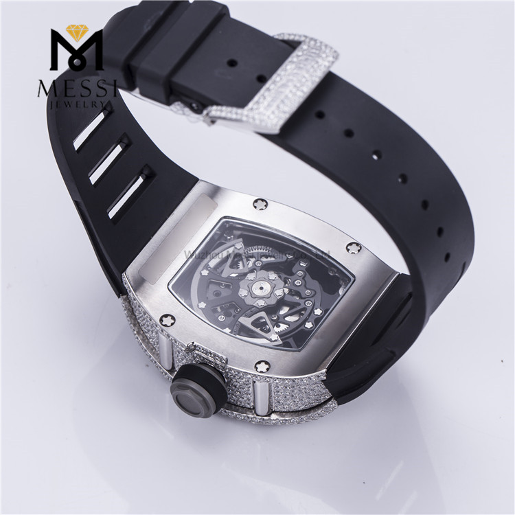 Custom Handmade D VVS Cheap Moissanite Watch Pass Tester