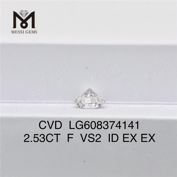 2.53CT F VS2 EX Cvd Lab Grown Diamond Ethical Durable And Brilliant As Mined Diamonds丨Messigems LG608374141