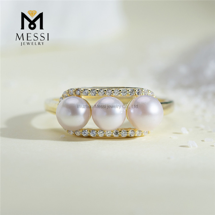 5mm S925 Classic Elegance Akoya Large akoya Pearl Rings