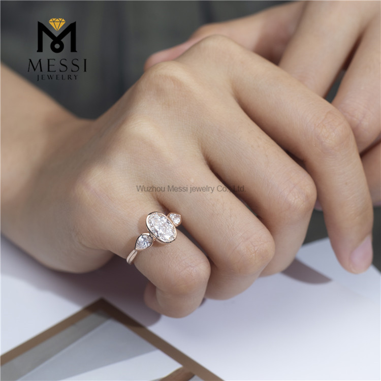 solitaire lab grown diamond ring