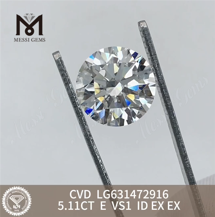 5.11CT E VS1 ID CVD lab grown diamond china LG631472916 丨Messigems 
