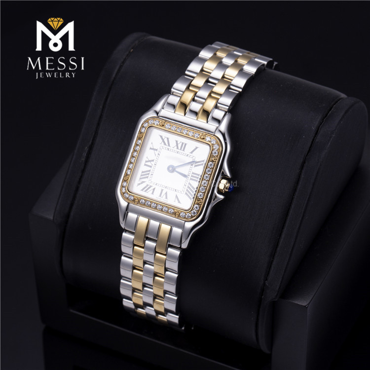 orologio diamantato moissanite dorato