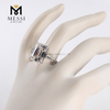 14k 18k gold jewelry three stones 4ct big lab grown diamond emerald cut 3 Diamond Ring