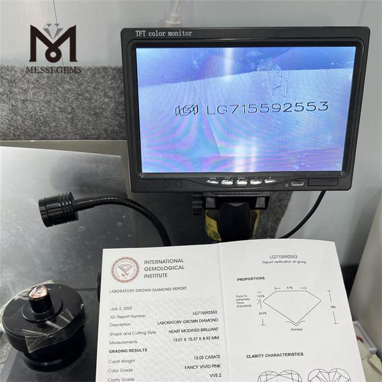 13ct vvs2 pink hs diamond labs igi