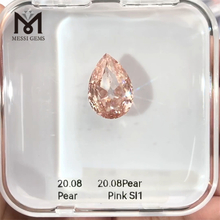 20.08CT Pear Shape PINK SI1 big carat loose lab diamond onsale
