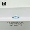 1.23CT VS1 MQ VS simulated diamond FANCY VIVID BLUE EX EX CVD Diamond LG689558815