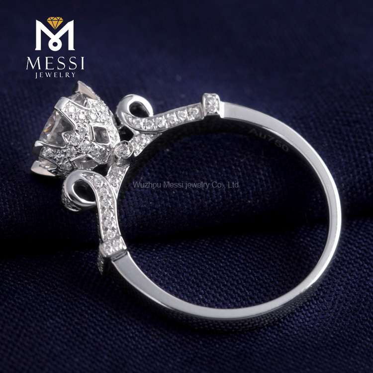 18K Moissanite 결혼 반지