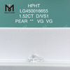 1.52 quilates D/VS1 Pear Cut Lab Diamonds VG