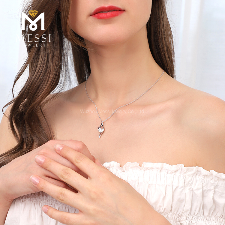 moissanite real gold jewelry necklace