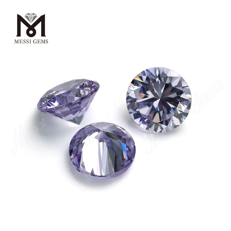  bulk sale lavender round cubic zirconia wholesale cz price