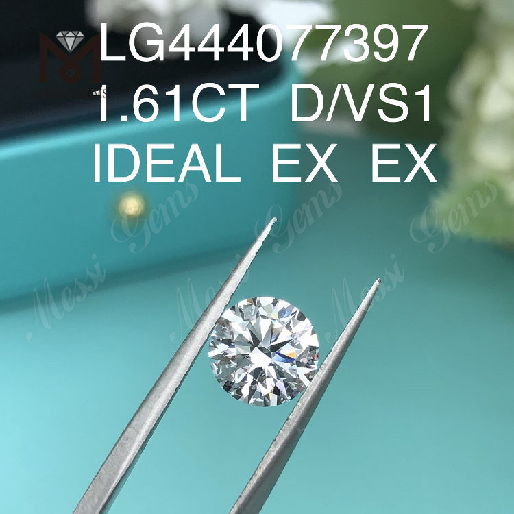 1.61 carat D VS1 IDEAL Round lab diamonds