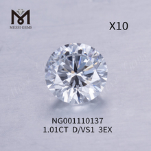 1.01ct VS1 D EX ROUND BRILLIANT best online lab grown diamonds