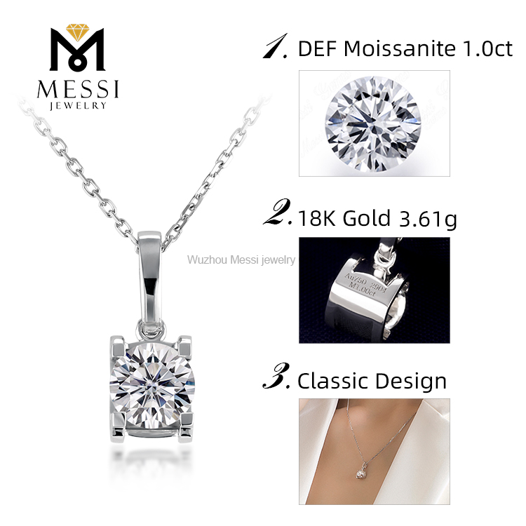 fashion white gold wedding necklace custom