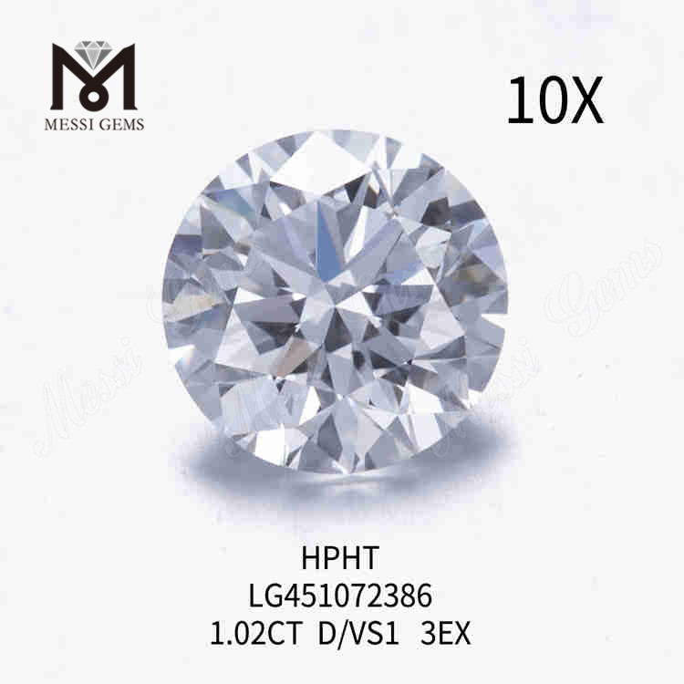 1.02ct D/VS1 RD loose lab grown diamond 3EX