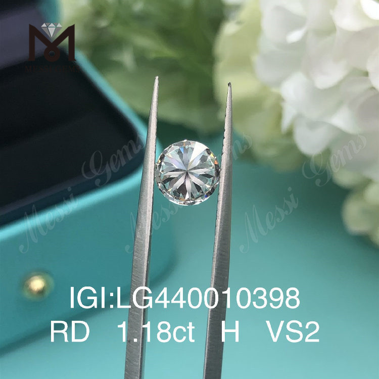 1.18 carat H VS2 3EX lab grown diamond Round 