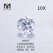 D VS1 Round 0.62CT Lab Grown Diamond IDEAL Cheap Man Made Diamond
