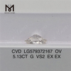 5.13CT OV shape G VS2 EX EX online lab diamonds CVD LG579372167 
