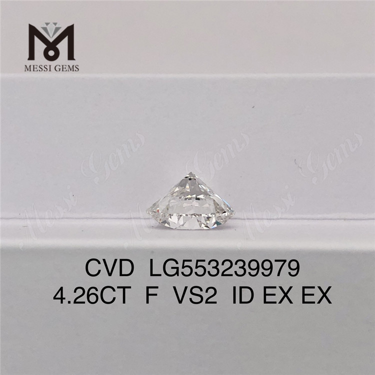 4.26CT F VS2 ID EX EX lab diamond RD lab grown diamond CVD