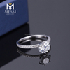 18K White Gold Solitairy 1ct D SI1 Round Brilliant Lab Grown Diamond Engagement Ring for Women