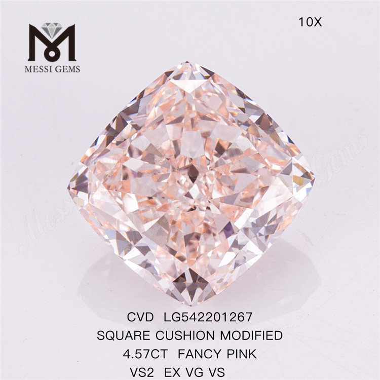 4.57ct fancy pink lab grown diamond SQ cvd man made diamond on sale